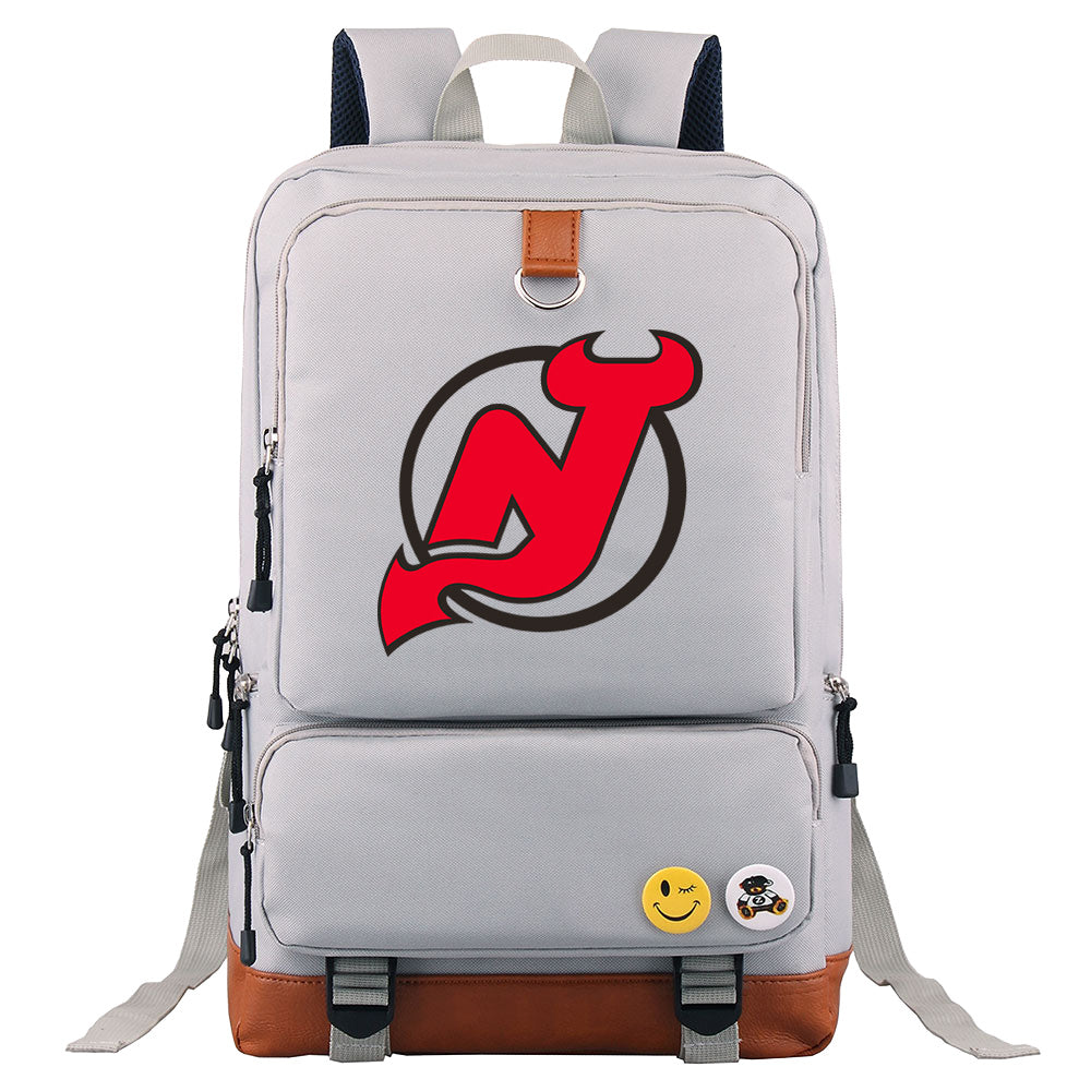 New Jersey Devils Hockey Team Proof Backpack NoteBook Laptop School Bag