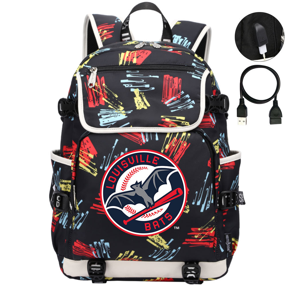 Louisville Bats Backpack School Notebook Travel Bags