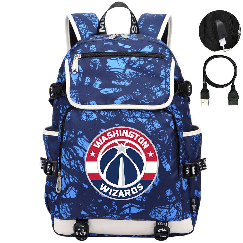 Washington Wizards Backpack School Notebook Travel Bags