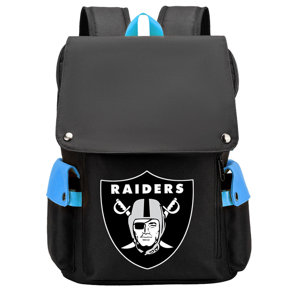 Oakland Raiders Football Team Rugby Laptop Backpack Oxford School Bag