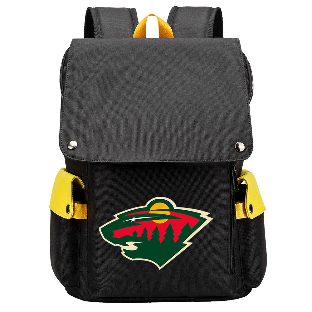 Minnesota Wild Hockey Team School Backpack Oxford Laptop Bag