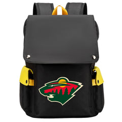 Minnesota Wild Hockey Team School Backpack Oxford Laptop Bag