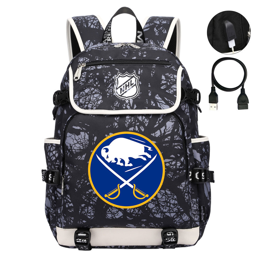 Buffalo Sabres Hockey League Backpack School Notebook Travel Bags