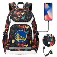 Golden State Warriors Backpack School Notebook Travel Bags With USB