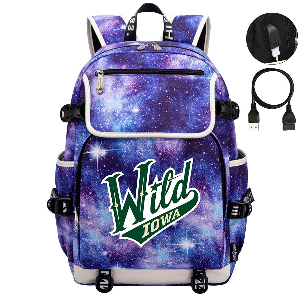 Iowa Wild Hockey League Backpack School Notebook Travel Bag