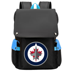 Winnipeg Jets Hockey Team School Backpack Oxford Laptop Bag