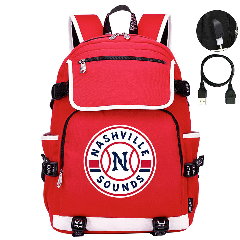 Nashville Sounds Backpack School Notebook Travel Bags