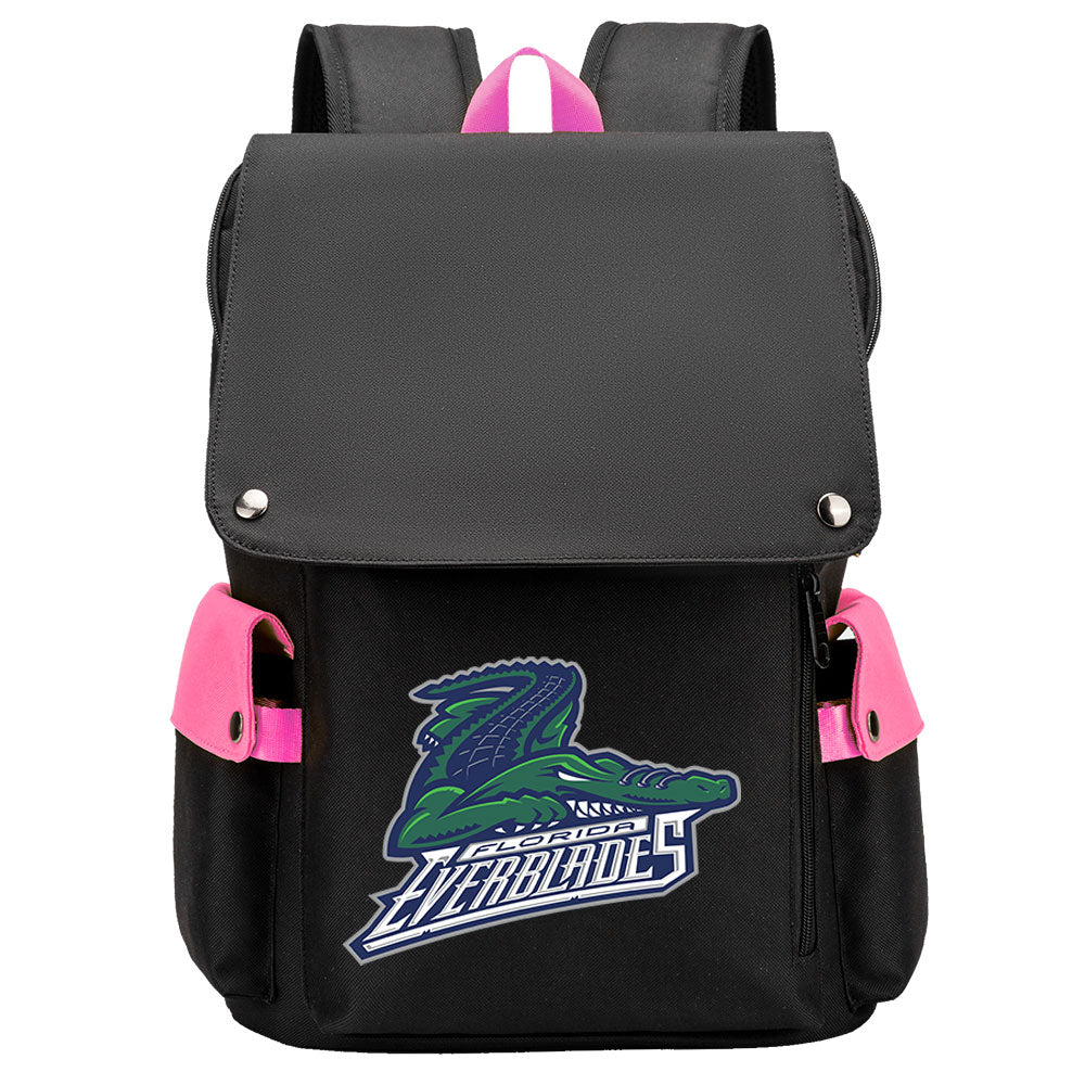 Florida Everblades Hockey Team School Backpack Oxford Laptop Bag