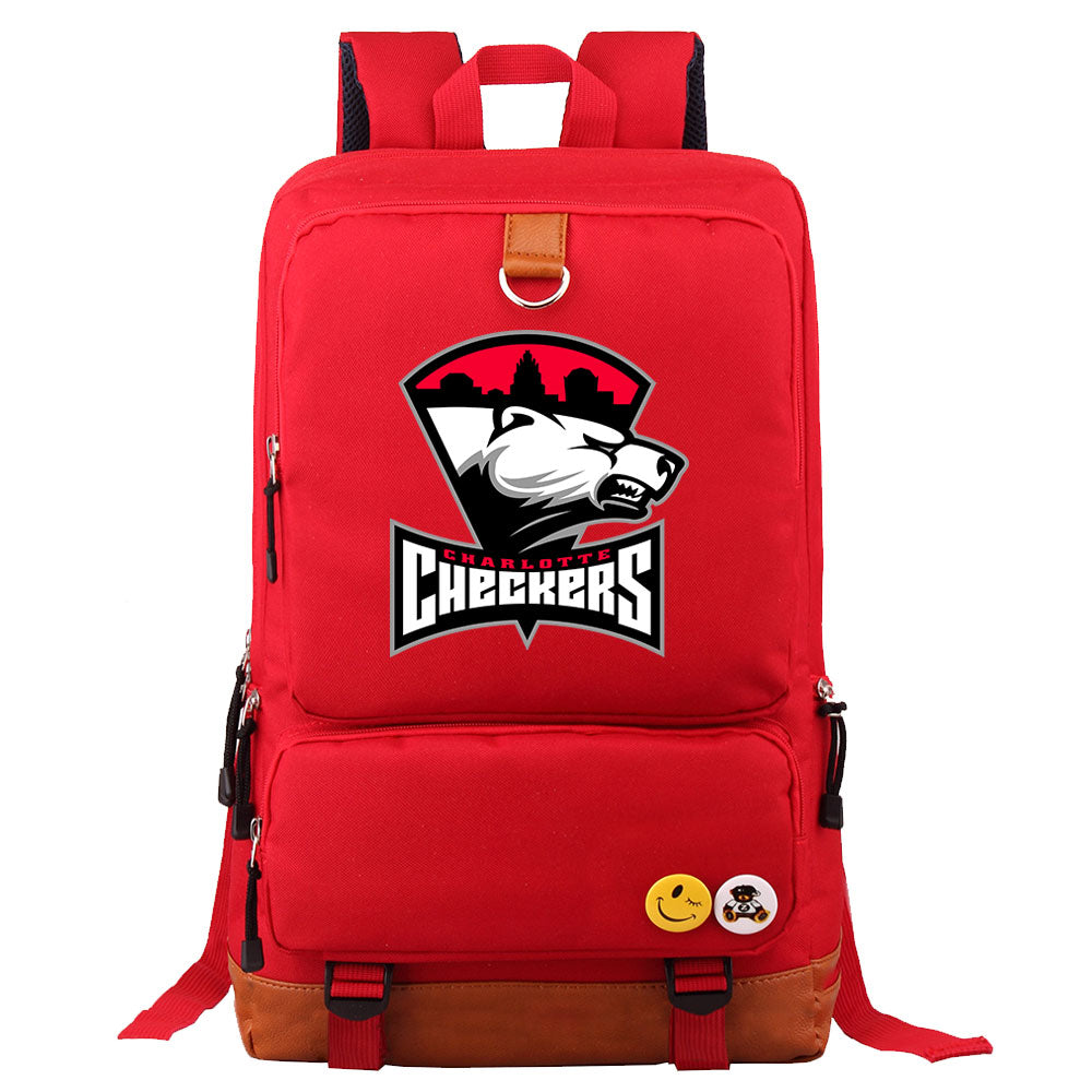 Charlotte Checkers Hockey Team Proof Backpack NoteBook Laptop School Bag