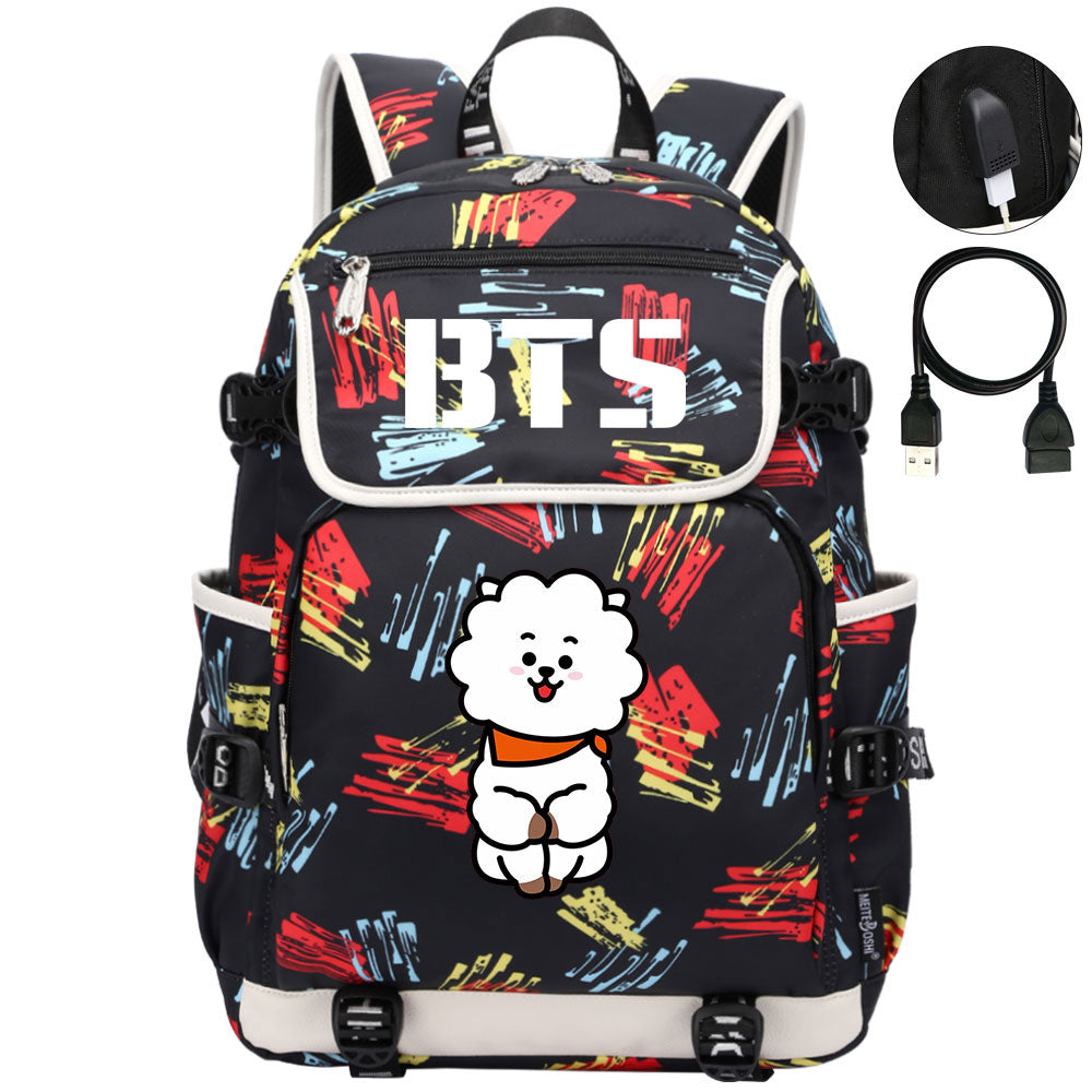 BTS RJ Backpack School Notebook Travel Bags
