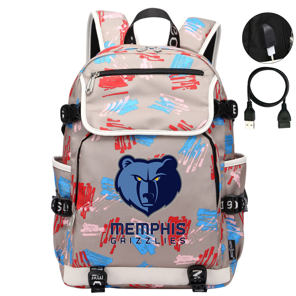Memphis Grizzlies Backpack School Notebook Travel Bags