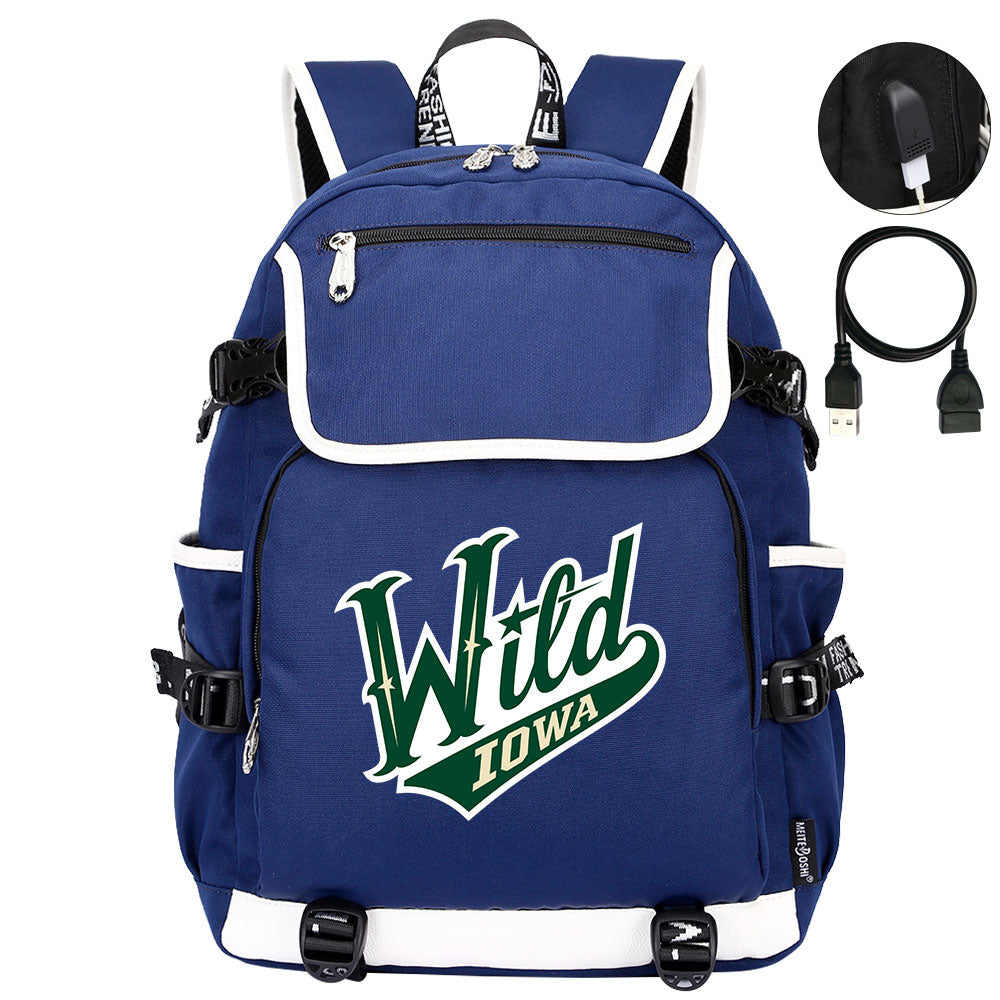 Iowa Wild Hockey League Backpack School Notebook Travel Bag