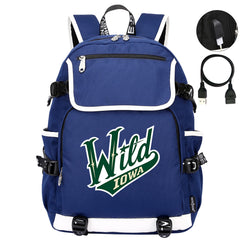 Iowa Wild Hockey League Backpack School Notebook Travel Bag