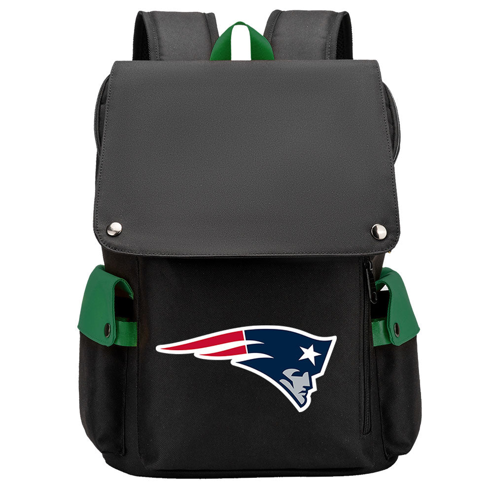 New England Patriots Football Team Rugby Laptop Backpack Oxford School Bag