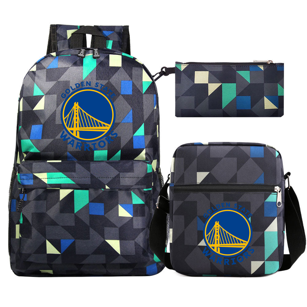 Golden State Warriors Basketball School Backpack Shoulder Bag Pencil Bags 3pcs Set