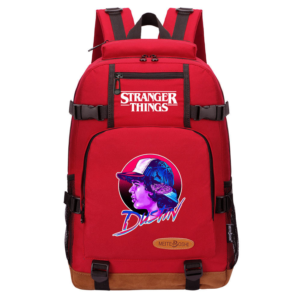 Strangers Things Dustin Henderson Waterproof Backpack School Notebook Travel Bag