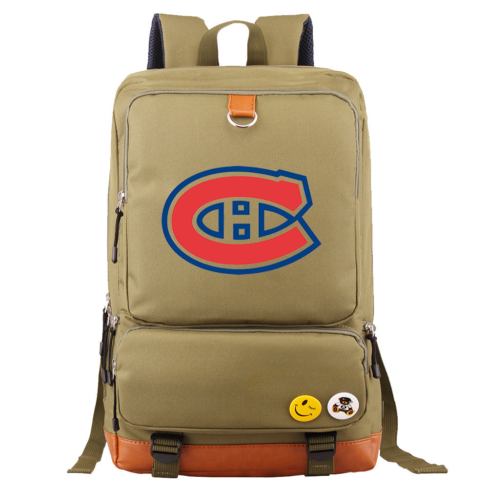 Montreal Canadiens Hockey Team Proof Backpack NoteBook Laptop School Bag