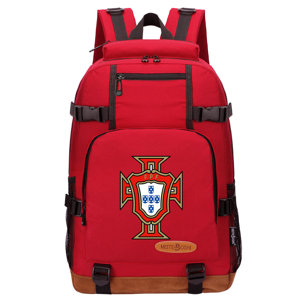 Portugal National Football Team Waterproof Backpack School Notebook Travel Bag