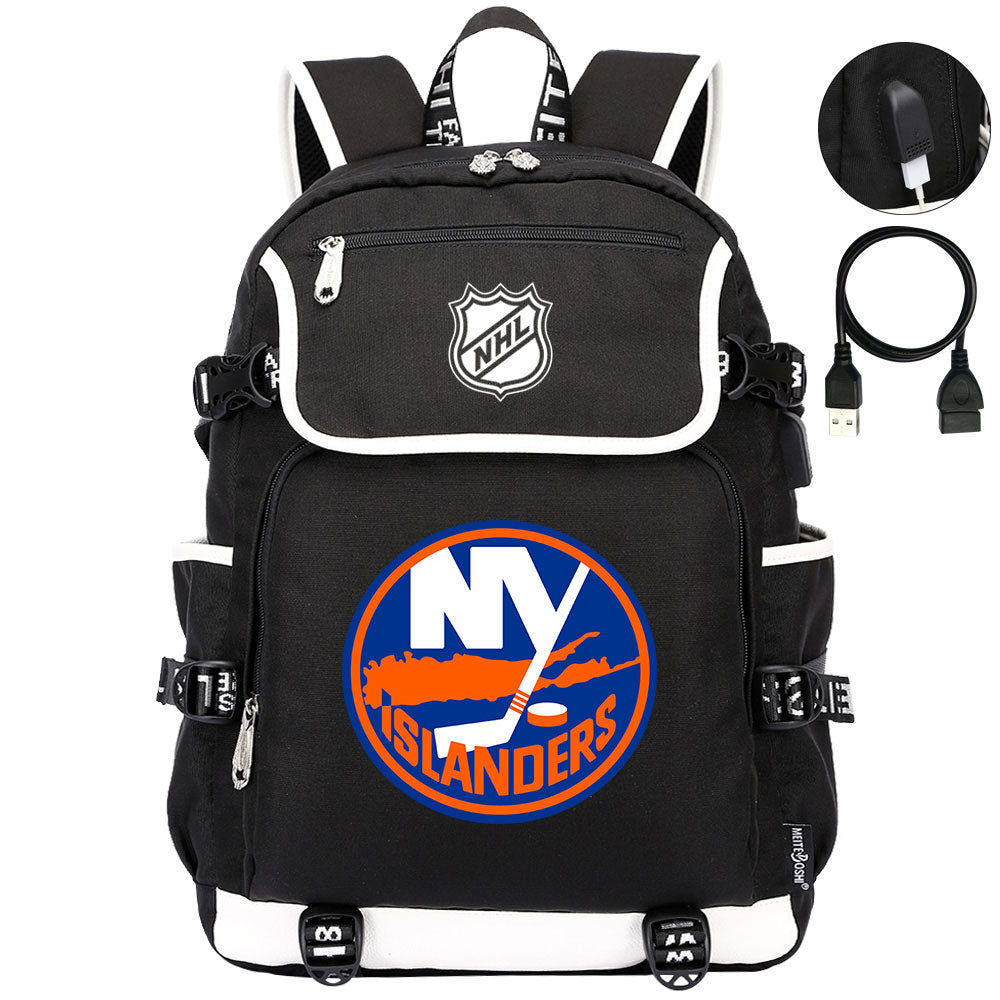 New York Islanders Hockey League Backpack School Notebook Travel Bag