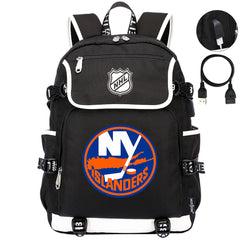 New York Islanders Hockey League Backpack School Notebook Travel Bag