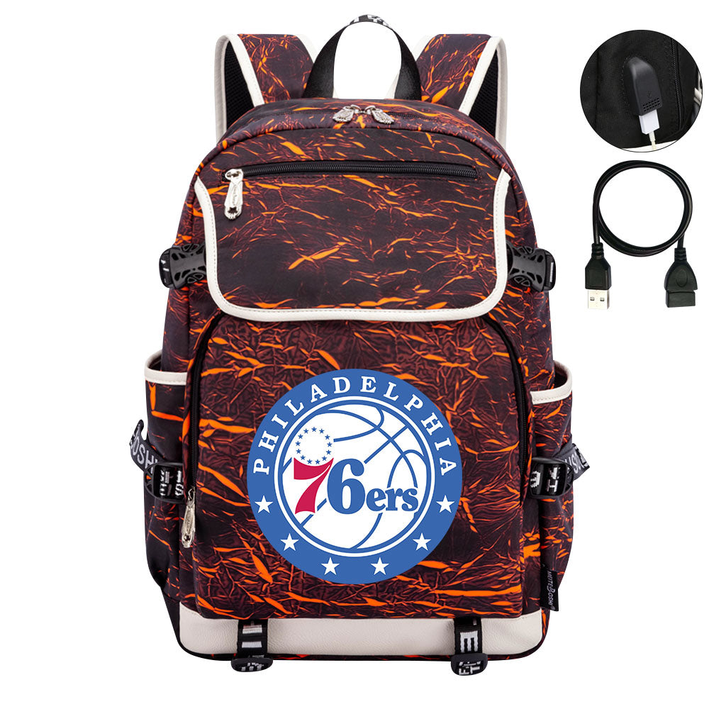 Philadelphia 76ers Backpack School Notebook Travel Bags