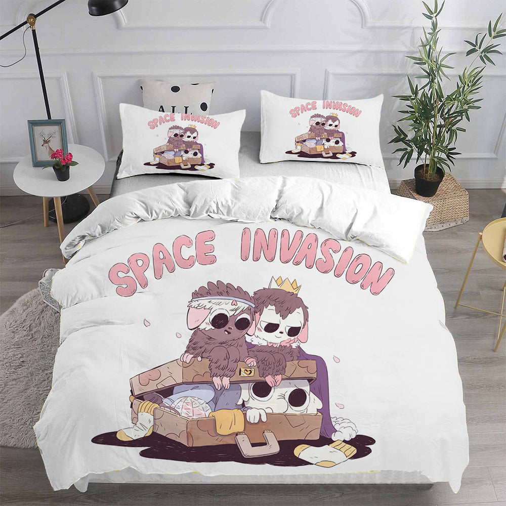 Summer Camp Island Cosplay Bedding Set Duvet Cover Pillowcases Halloween Home Decor