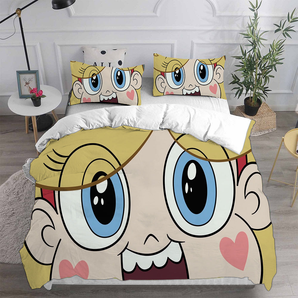 Star vs. the Forces of Evil Cosplay Bedding Set Duvet Cover Pillowcases Halloween Home Decor