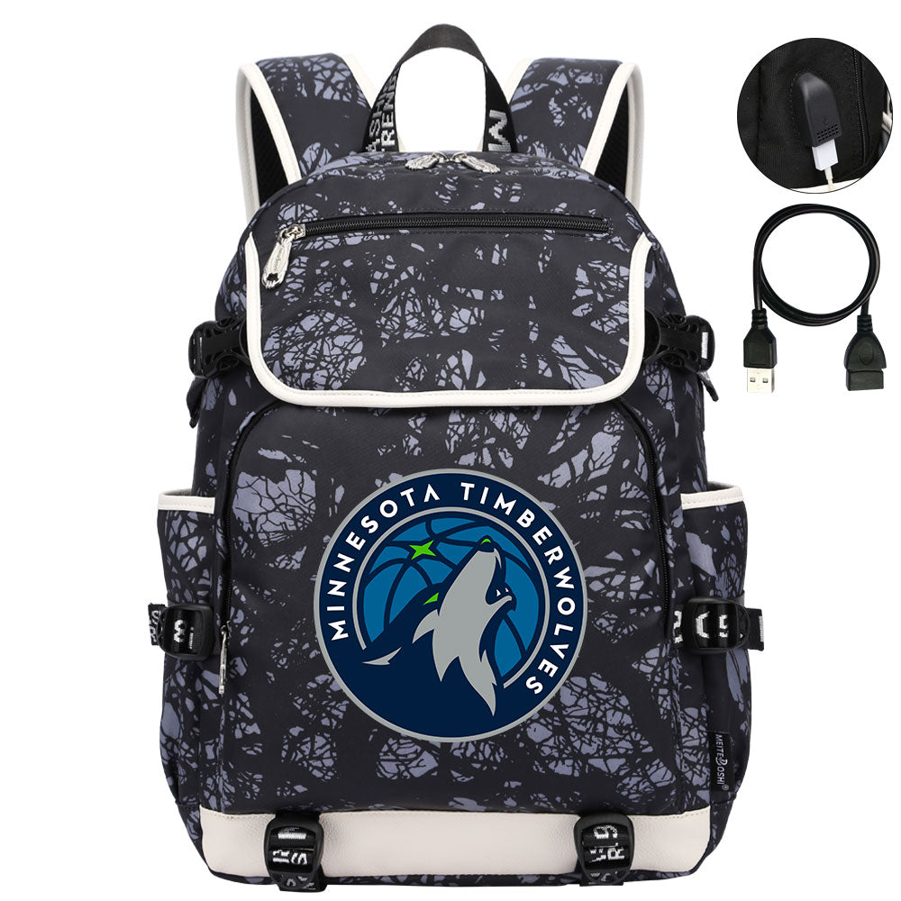 Minnesota Timberwolves Backpack School Notebook Travel Bags