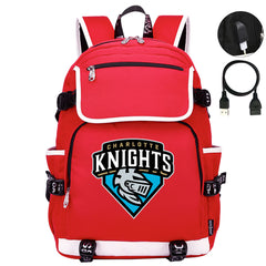 Charlotte Knights Backpack School Notebook Travel Bags
