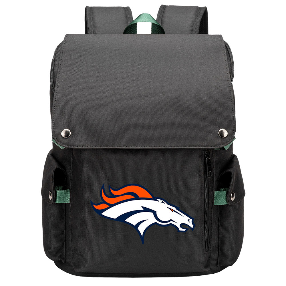 Denver Broncos Football Team Rugby Laptop Backpack Oxford School Bag
