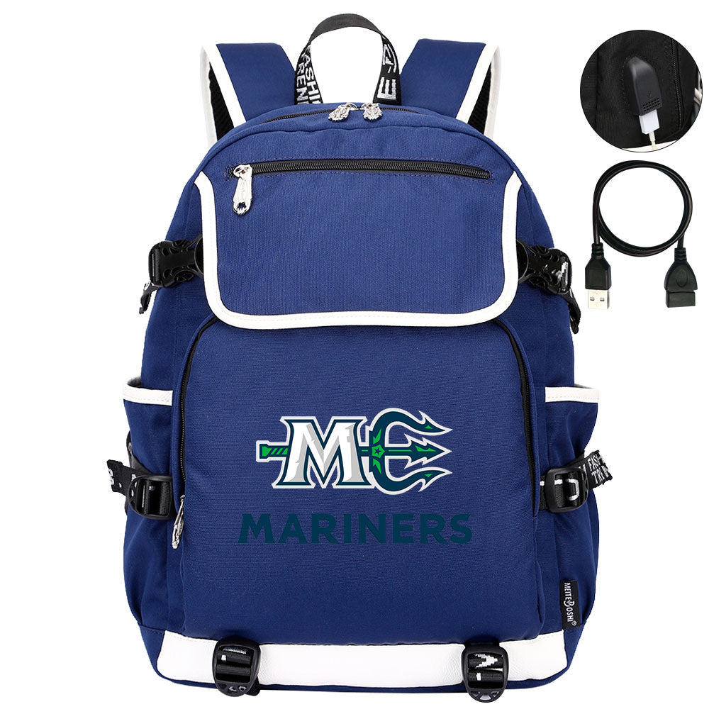 Maine Mariners Hockey League Backpack School Notebook Travel Bag