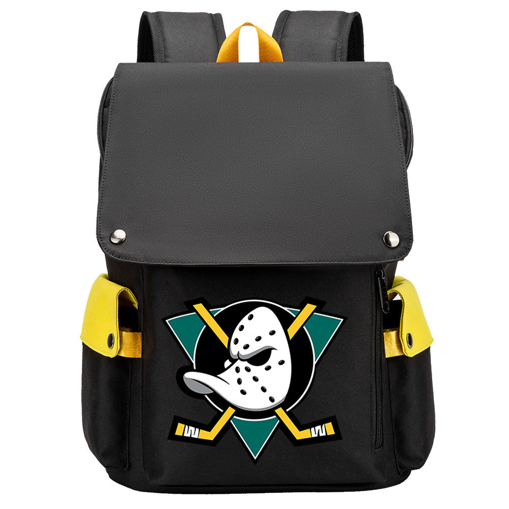 Anaheim Ducks Hockey Team Laptop Backpack Oxford School Bag