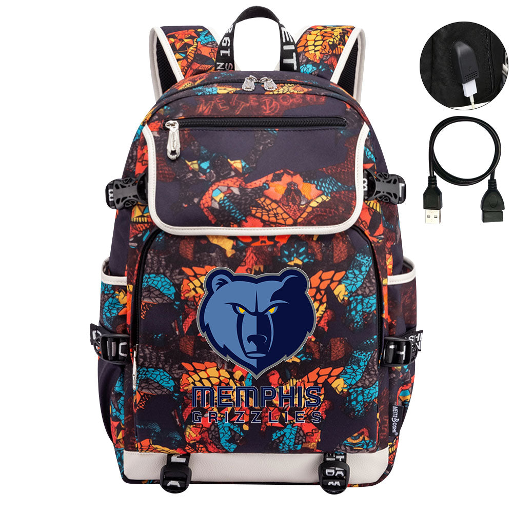 Memphis Grizzlies Backpack School Notebook Travel Bags