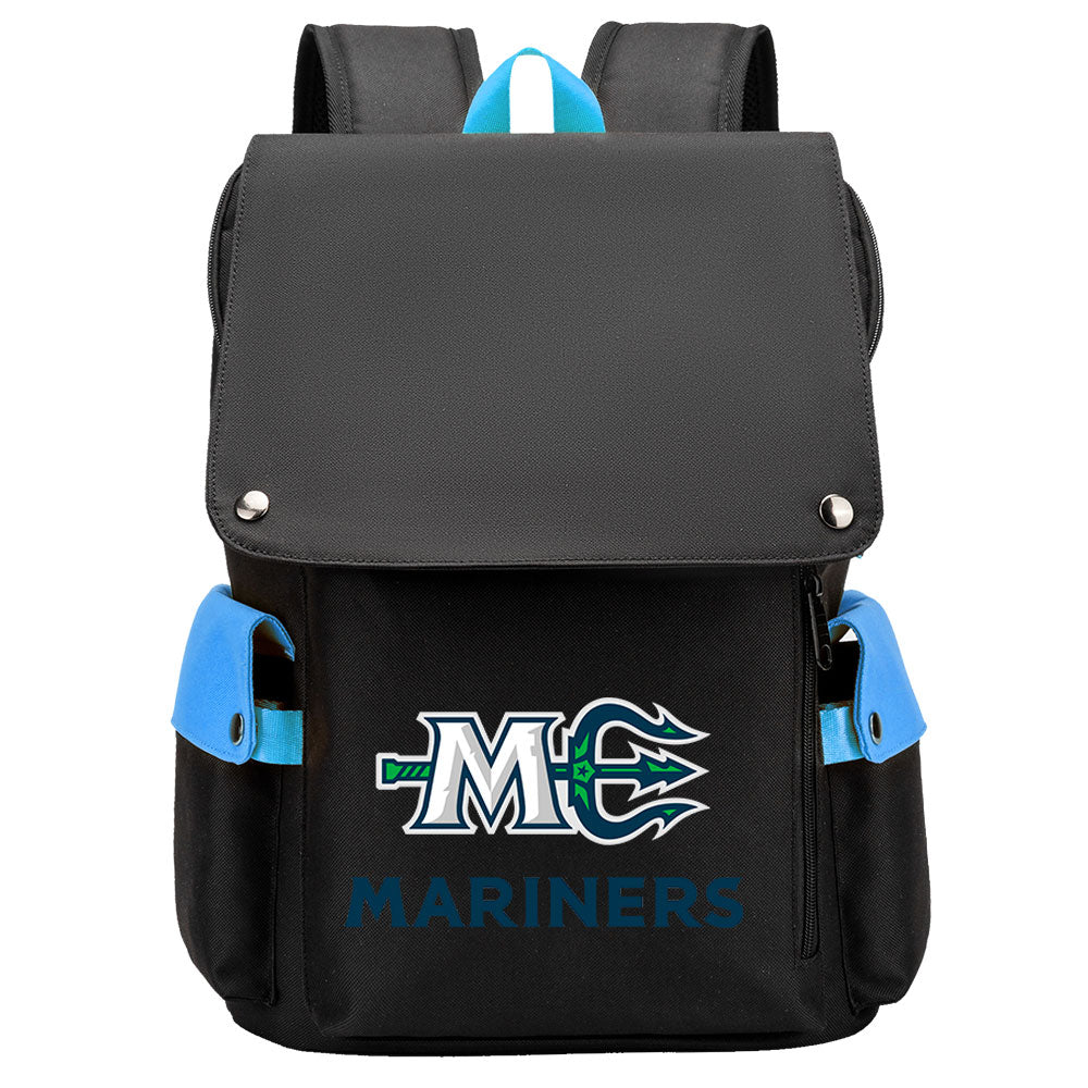 Seattle Mariners School Backpack Oxford Laptop Bag