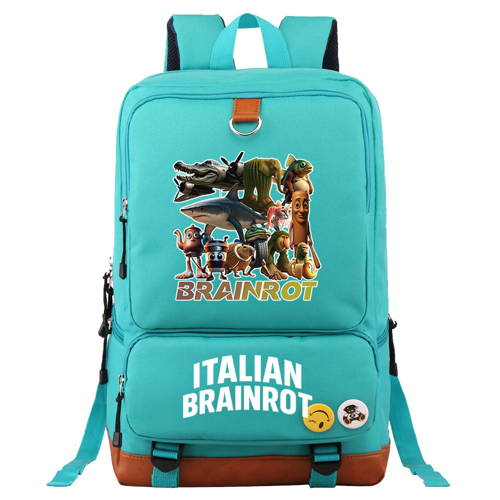 Italian Brainrot Proof Backpack NoteBook Laptop School Bag