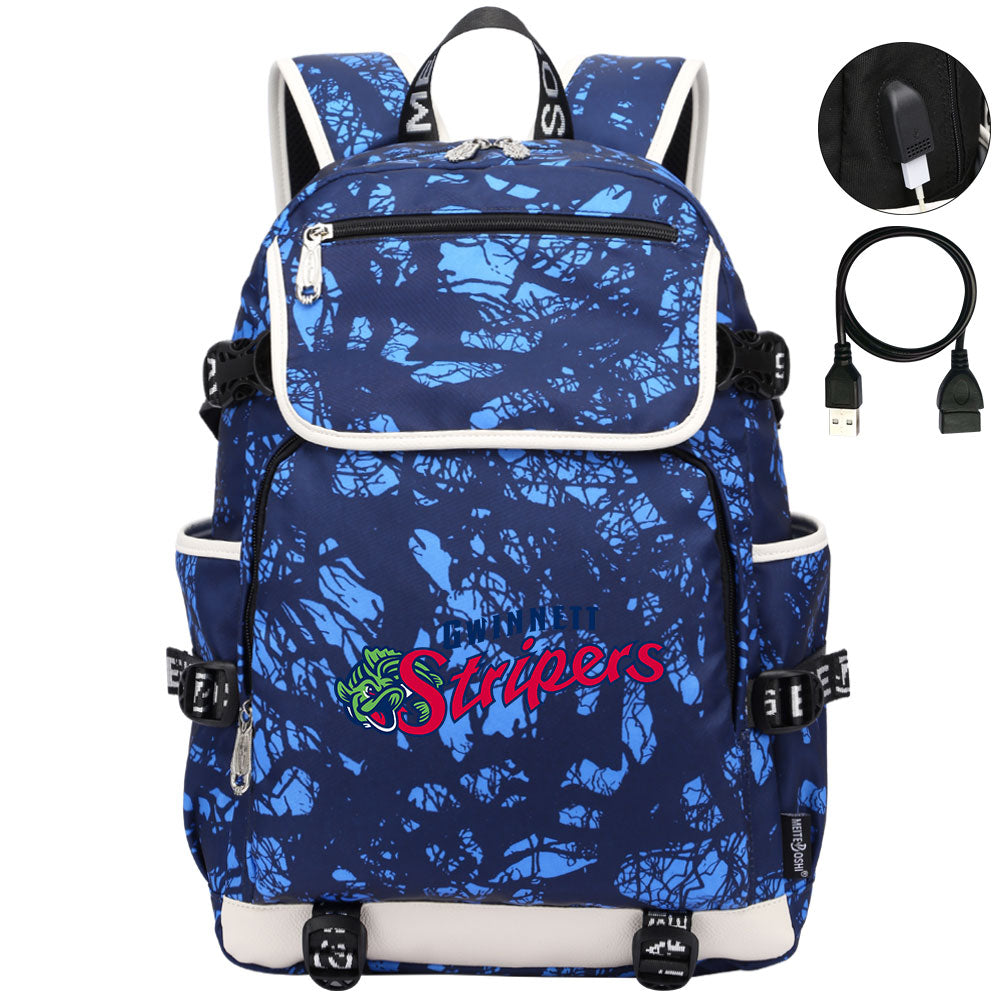 Gwinnett Stripers Backpack School Notebook Travel Bags