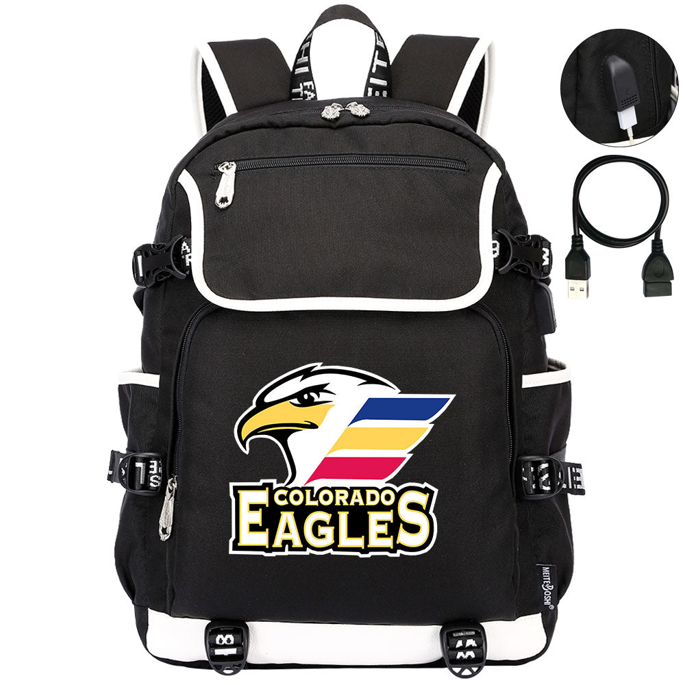 Colorado Eagles Hockey League Backpack School Notebook Travel Bag