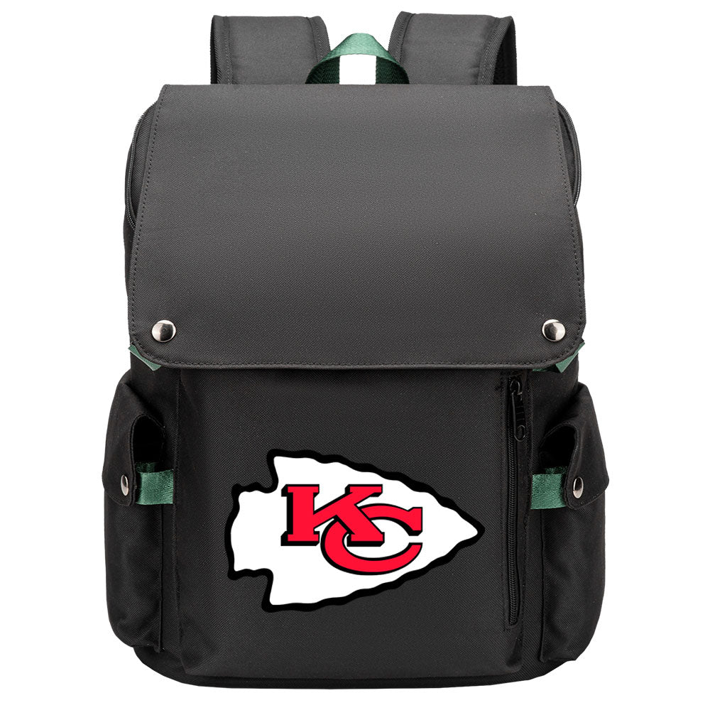 Kansas City Chiefs Football Team Rugby Laptop Backpack Oxford School Bag