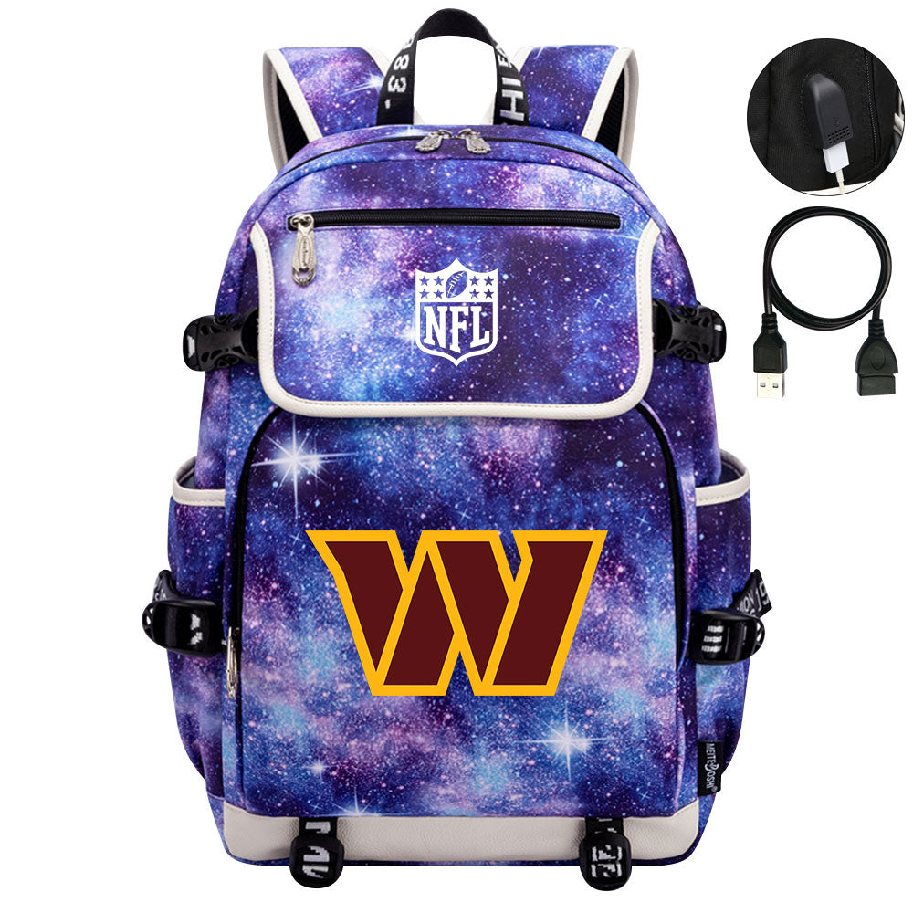 Washington Commanders Football Rugby Backpack School Notebook Travel Bags
