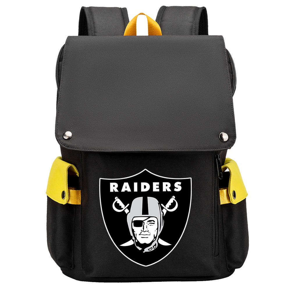 Oakland Raiders Football Team Rugby Laptop Backpack Oxford School Bag