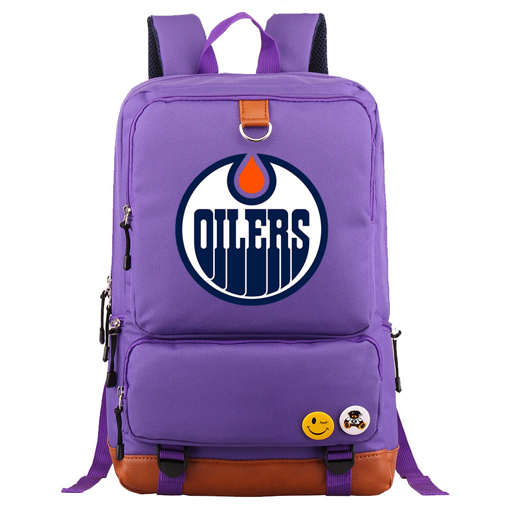 Edmonton Oilers Hockey Team Proof Backpack NoteBook Laptop School Bag