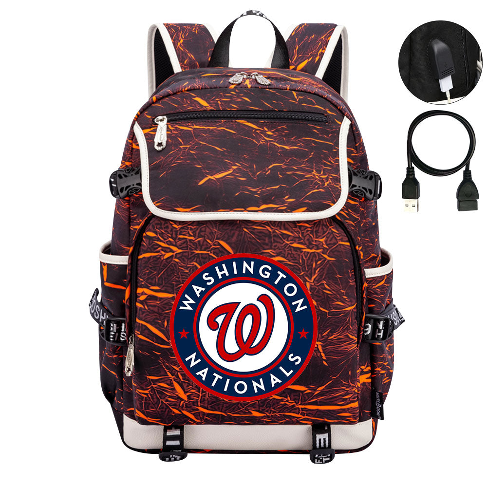 Washington Nationals Backpack School Notebook Travel Bags