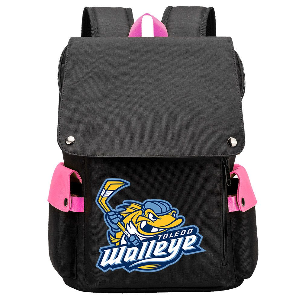 Toledo Walleye School Backpack Oxford Laptop Bag