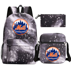New York Mets Baseball School Backpack Shoulder Bag Pencil Bags 3pcs Set