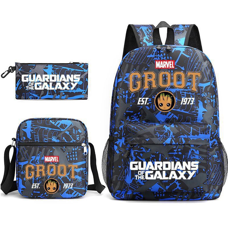 Groot School Backpack Shoulder Bag Pencil Bags 3pcs Set