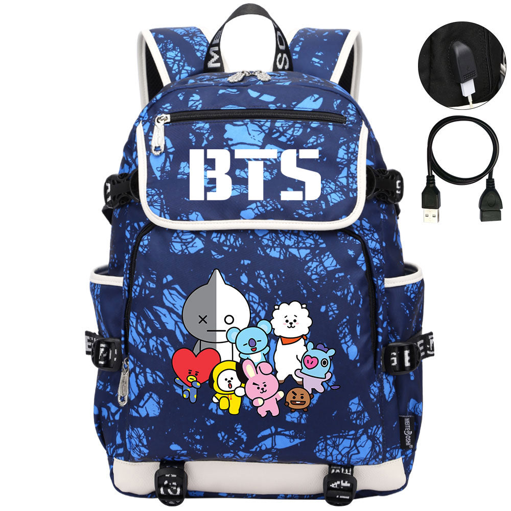BTS Backpack School Notebook Travel Bags