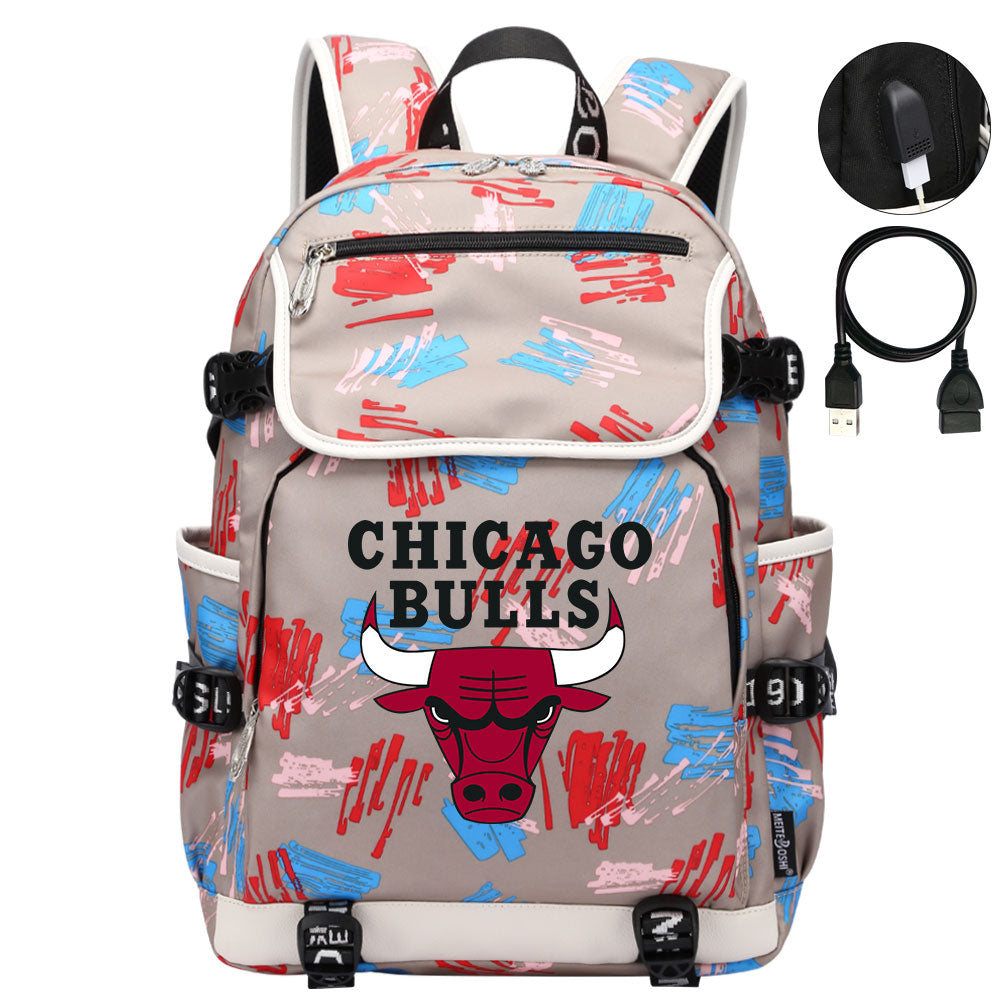 Chicago Bulls Backpack School Notebook Travel Bags