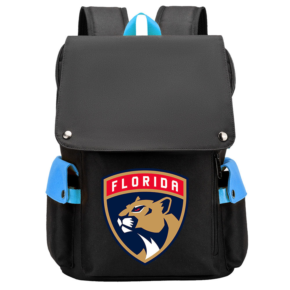 Florida Panthers Hockey Team School Backpack Oxford Laptop Bag