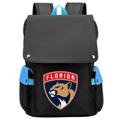 Florida Panthers Hockey Team School Backpack Oxford Laptop Bag