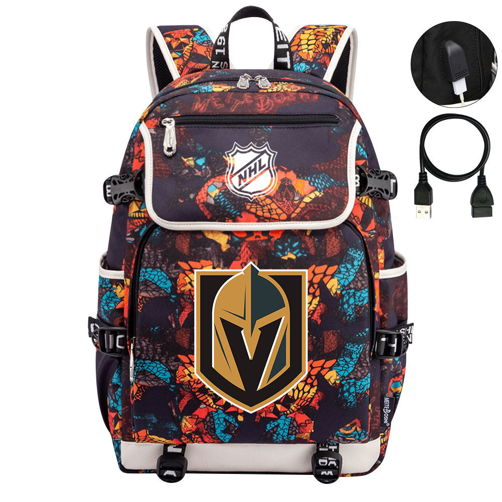Vegas Golden Knights Hockey League Backpack School Notebook Travel Bag